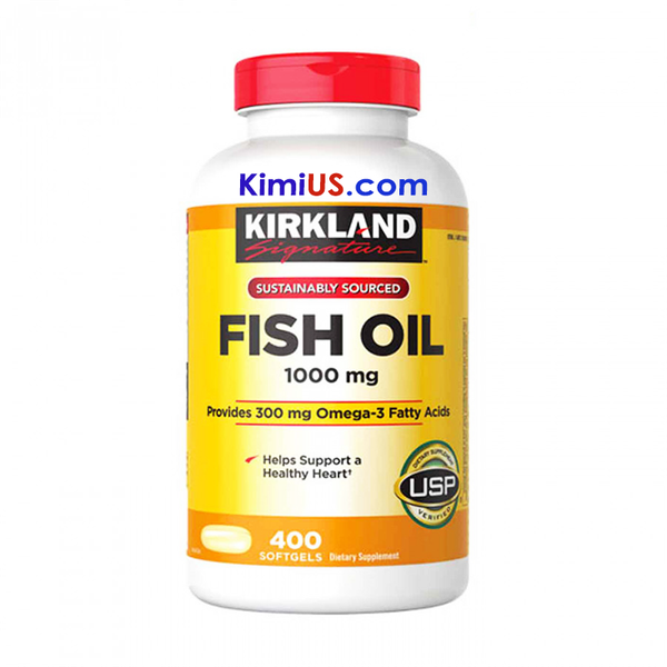  Viên uống Fish oil Omega 3 1.000mg Kirkland 400 viên chính hãng của Mỹ - GG 