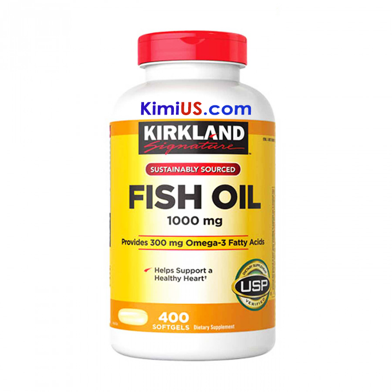  Viên uống bổ mắt Fish oil Omega 3 1.000mg Kirkland 400 viên chính hãng của Mỹ 