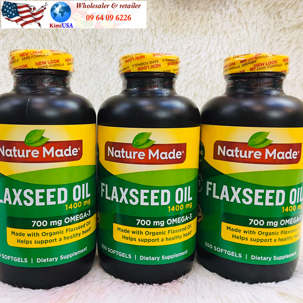  Flaxseed oil Nature Made (Omega 3-6-9) 300 viên - Viên uống hỗ trợ mắt + tim mạch của Mỹ 