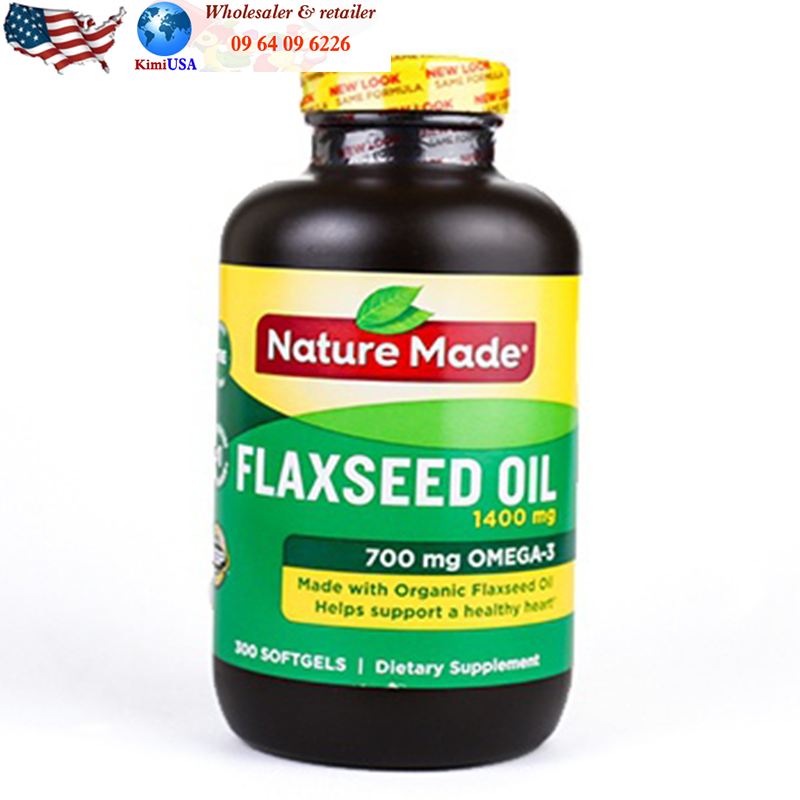  Flaxseed oil Nature Made (Omega 3-6-9) 300 viên - Viên uống hỗ trợ mắt + tim mạch của Mỹ 