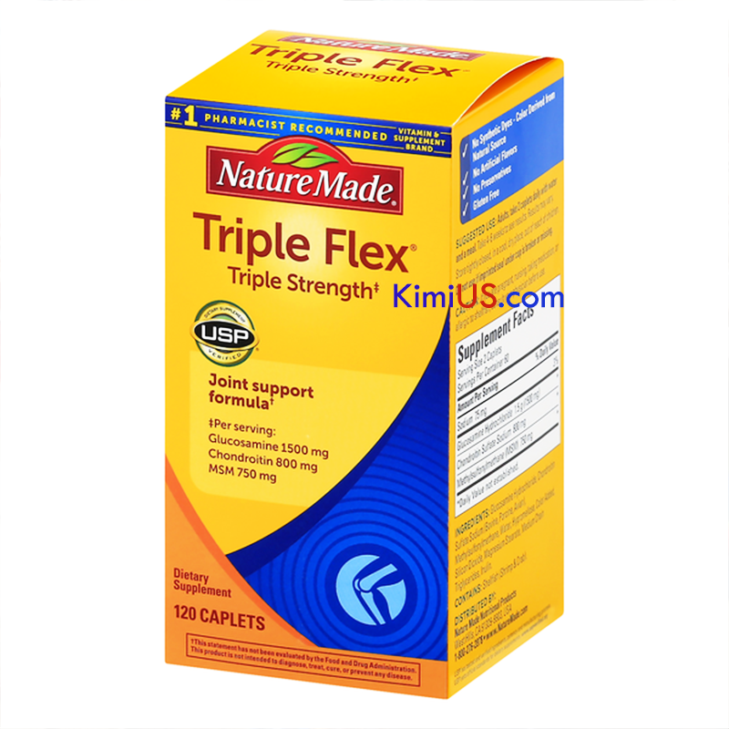 Triple Flex Nature Made 200 viên - Viên uống hỗ trợ điều trị xương khớp của Mỹ (USA)