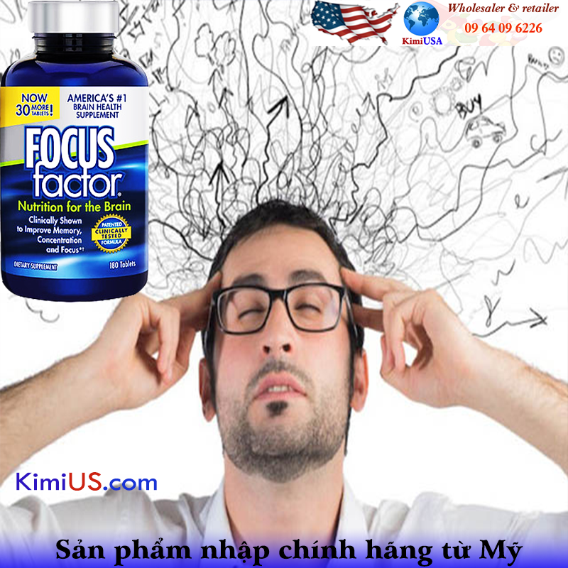 Focus Factor Nutrition for the Brain 180 viên - Viên uống bổ não của Mỹ