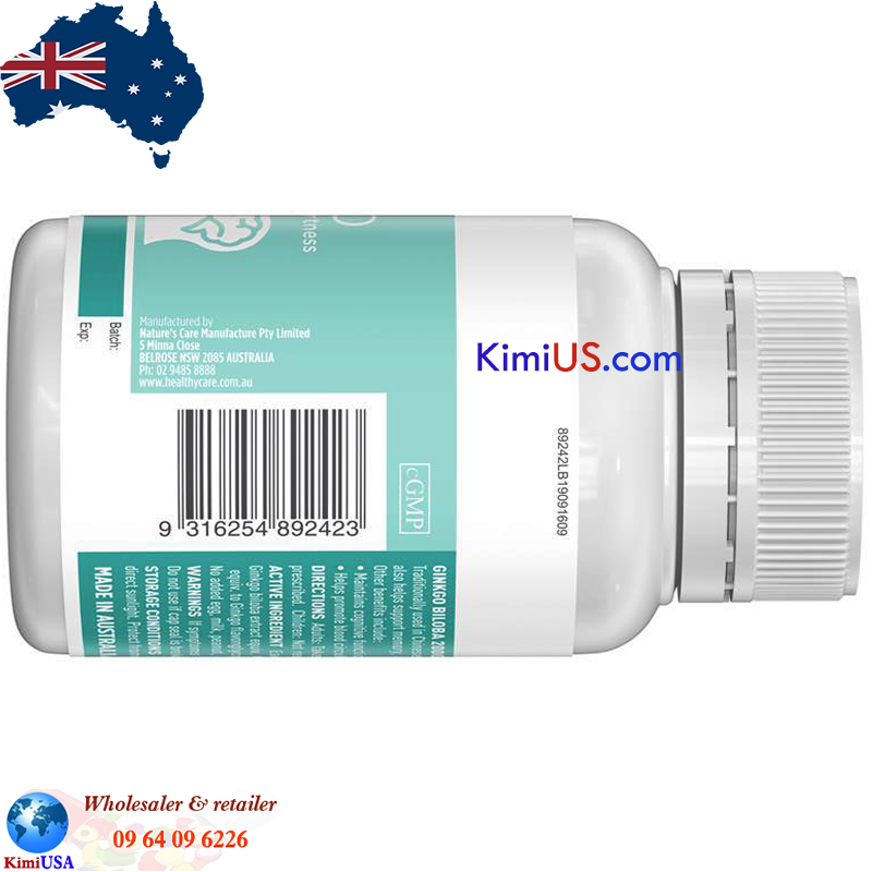 Ginkgo Biloba 2000mg 100 viên - Viên uống bổ não của Úc - GG