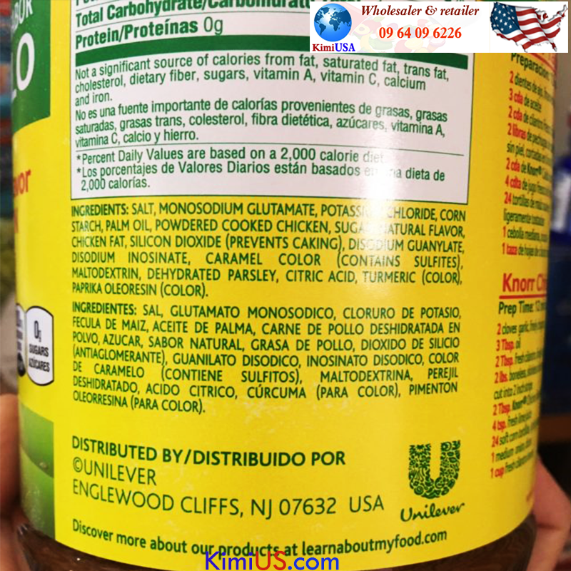  Hạt nem Knorr gà -Kitchen Flavor Bouillon 1.14kg nhập nguyên thùng từ Mỹ – Chuẩn ngon cho gia đình bạn 