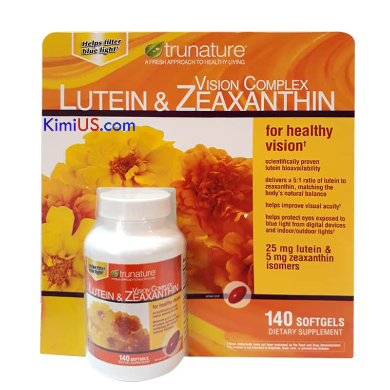 Viên bổ mắt Trunature Vision Complex Lutein & Zeaxanthin 140 viên của Mỹ - GG