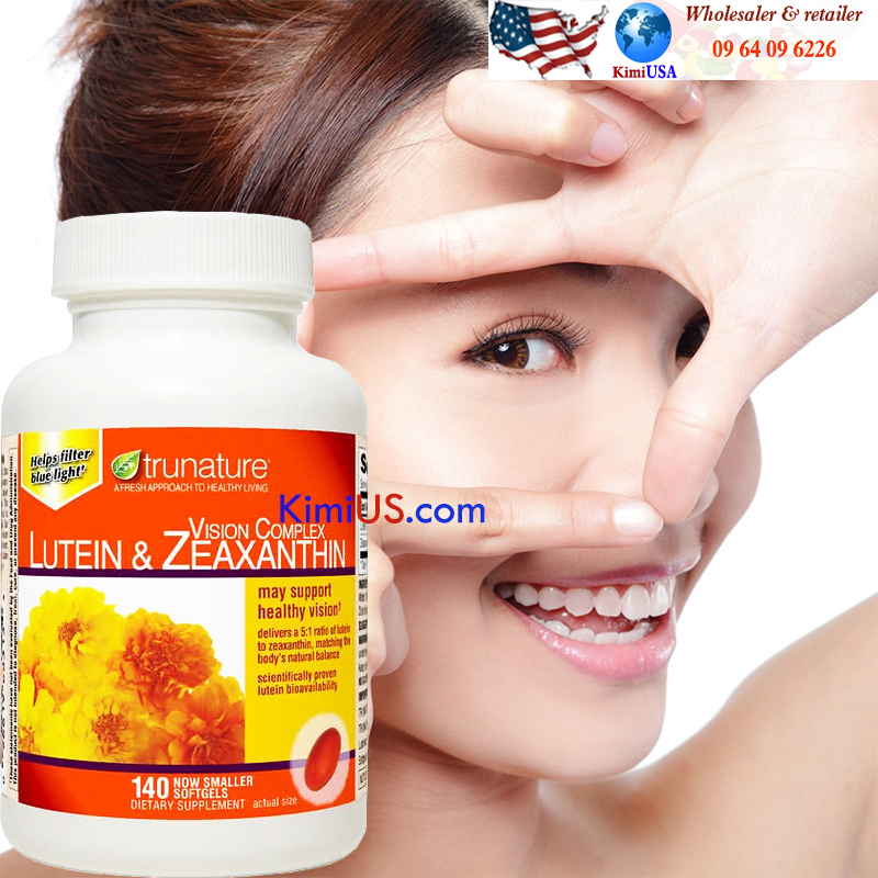 Viên bổ mắt Trunature Vision Complex Lutein & Zeaxanthin 140 viên - Mỹ