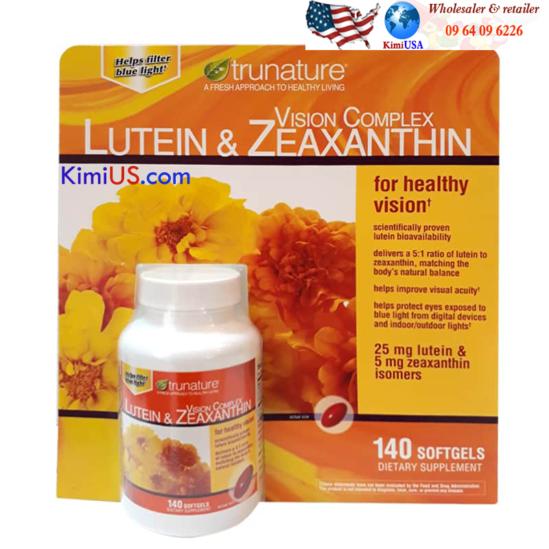 Viên bổ mắt Trunature Vision Complex Lutein & Zeaxanthin 140 viên - Mỹ