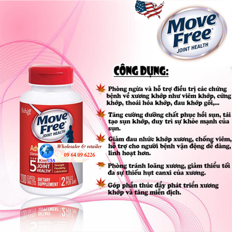  Move Free Total Joint Health 200 viên- Viên uống bổ xương khớp của Mỹ 