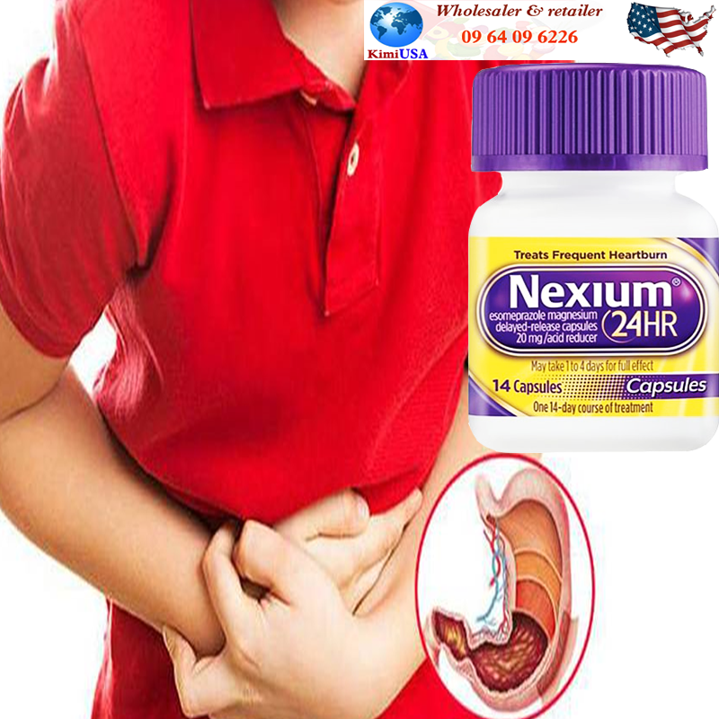 Nexium 20mg 24hr – Viên uống hỗ trợ điều trị viêm loét dạ dày, ợ nóng