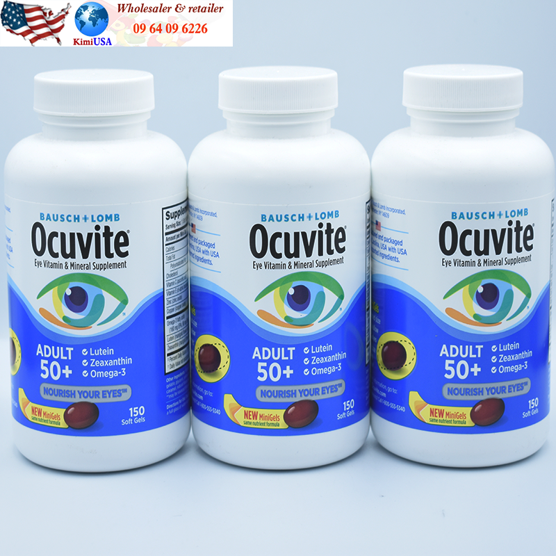 Ocuvite Adult 50+ 150 viên - Viên uống bổ mắt cho người trên 50