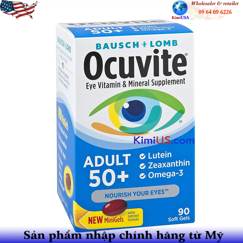 Ocuvite Adult 50+ 150 viên - Viên uống bổ mắt cho người trên 50