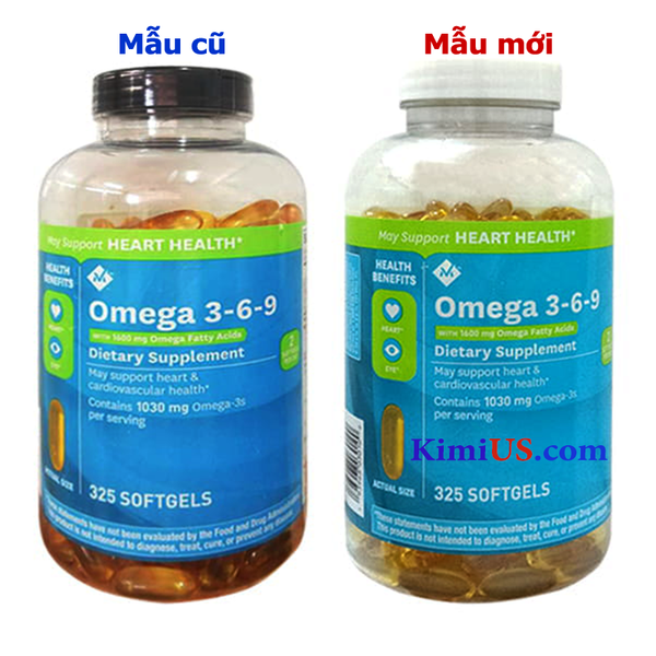  Omega 369 1600mg 325 viên - Viên uống bổ mắt, tim mạch của Mỹ 