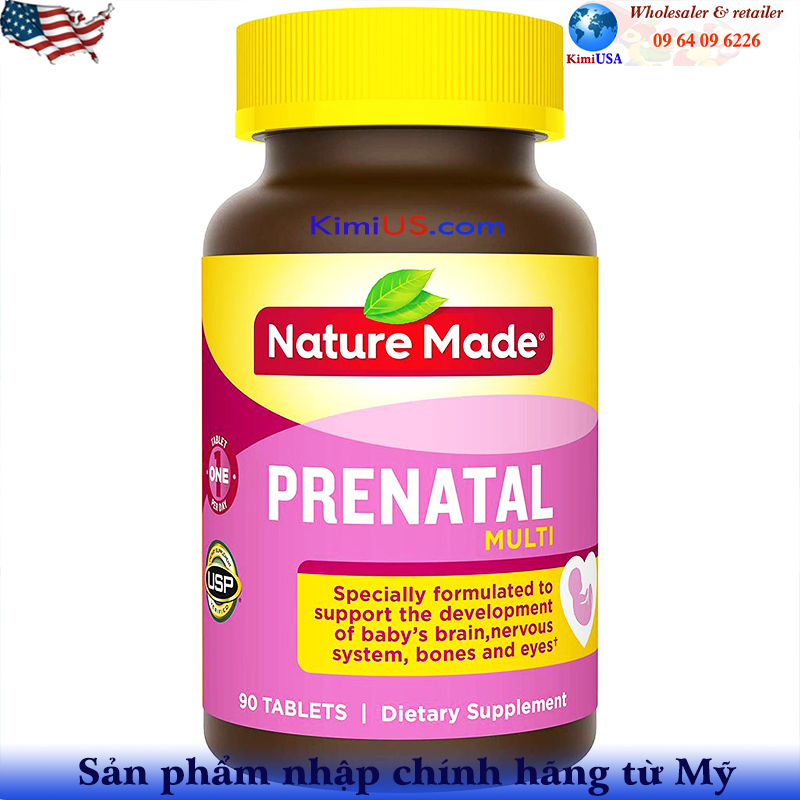 Prenatal Multi DHA Nature Made 150v - viên uống cho bà bầu của Mỹ (USA) - GG
