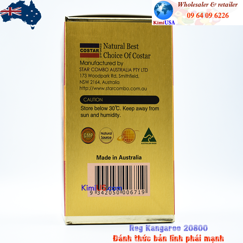 Viên uống tăng cường sinh lý nam giới của Úc - Essence Of Red Kangaroo 20800 Max 100v