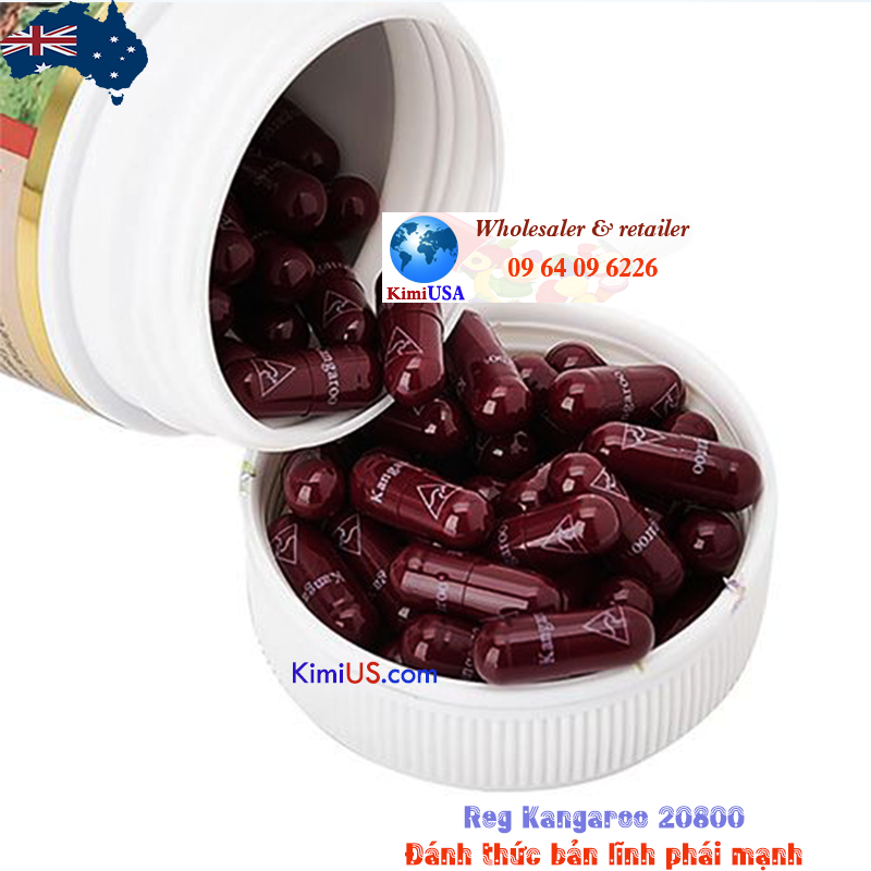 Viên uống tăng cường sinh lý nam giới của Úc - Essence Of Red Kangaroo 20800 Max 100v