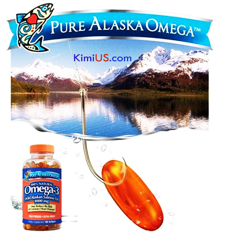 Dầu cá hồi Pure Alaska Omega-3 Wild Salmon Oil 1000mg 210 viên của Mỹ - GG