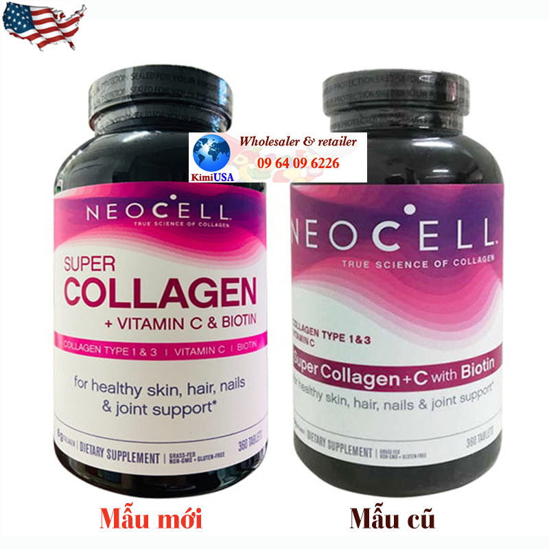 Super Collagen Neocell +C 6.000mg Type 1&3 360 Viên của Mỹ, giá tốt nhất