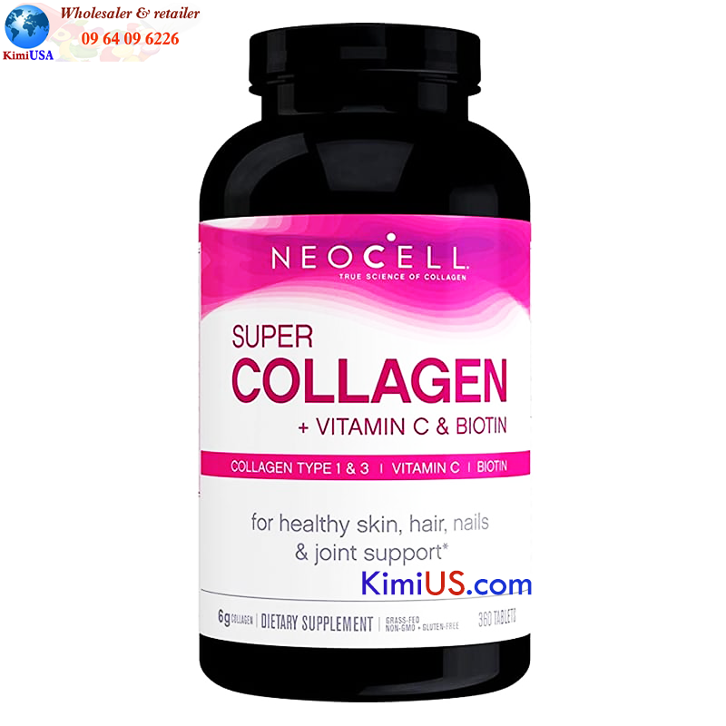  Super Collagen Neocell +C 6.000mg Type 1&3  360 Viên của Mỹ, giá tốt nhất - GG 