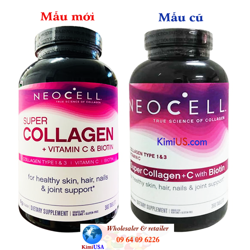 Super Collagen Neocell +C 6.000mg Type 1&3 360 Viên của Mỹ, giá tốt nhất - GG