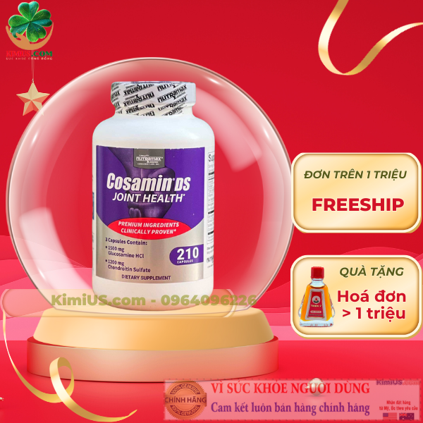 Cosamin DS For Joint Health 210v - Viên uống phục hồi và nuôi dưỡng sụn khớp hàng đầu của Mỹ