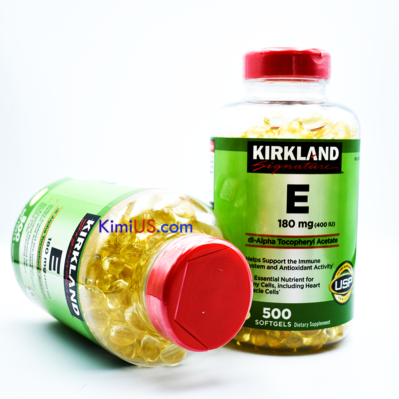 Vitamin E 400 I.U Kirkland 500v - giữ ẩm, làm sáng da của Mỹ - GG