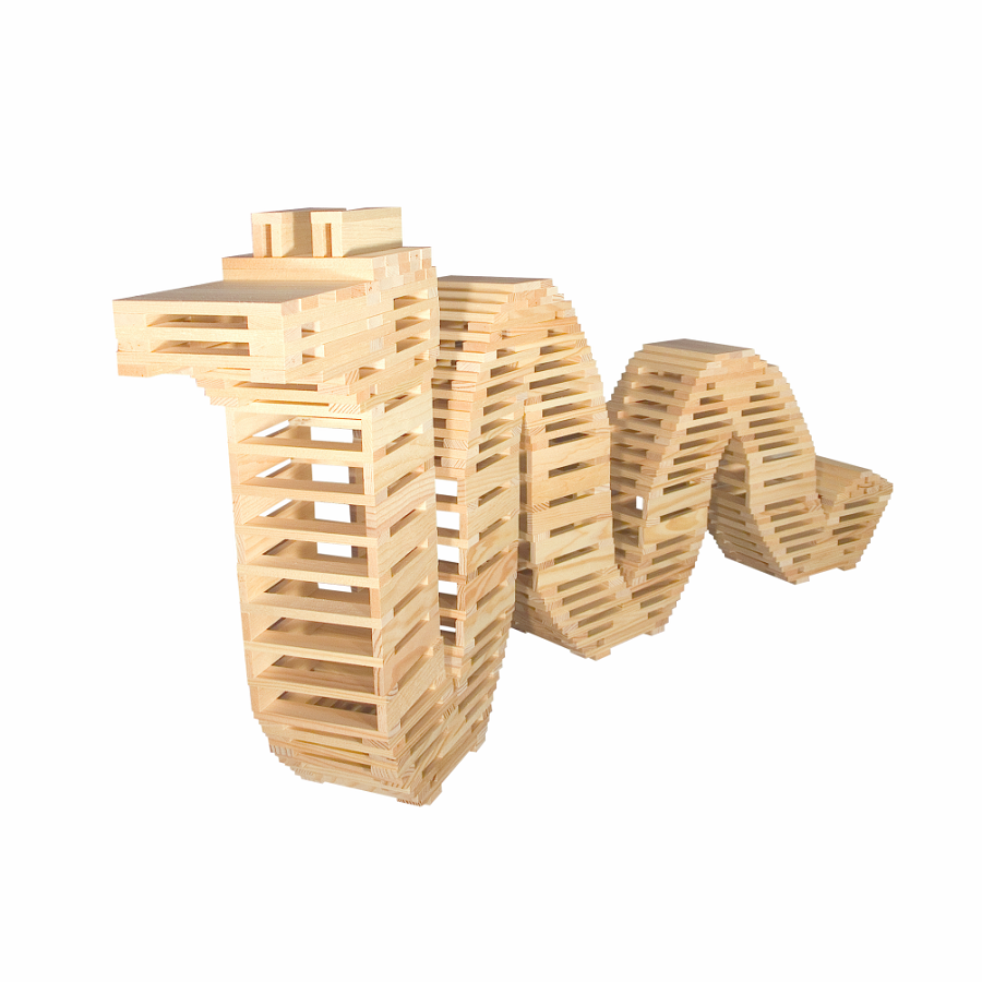 Đồ chơi gỗ xếp hình sáng tạo Colligo 10213B (100 thanh)