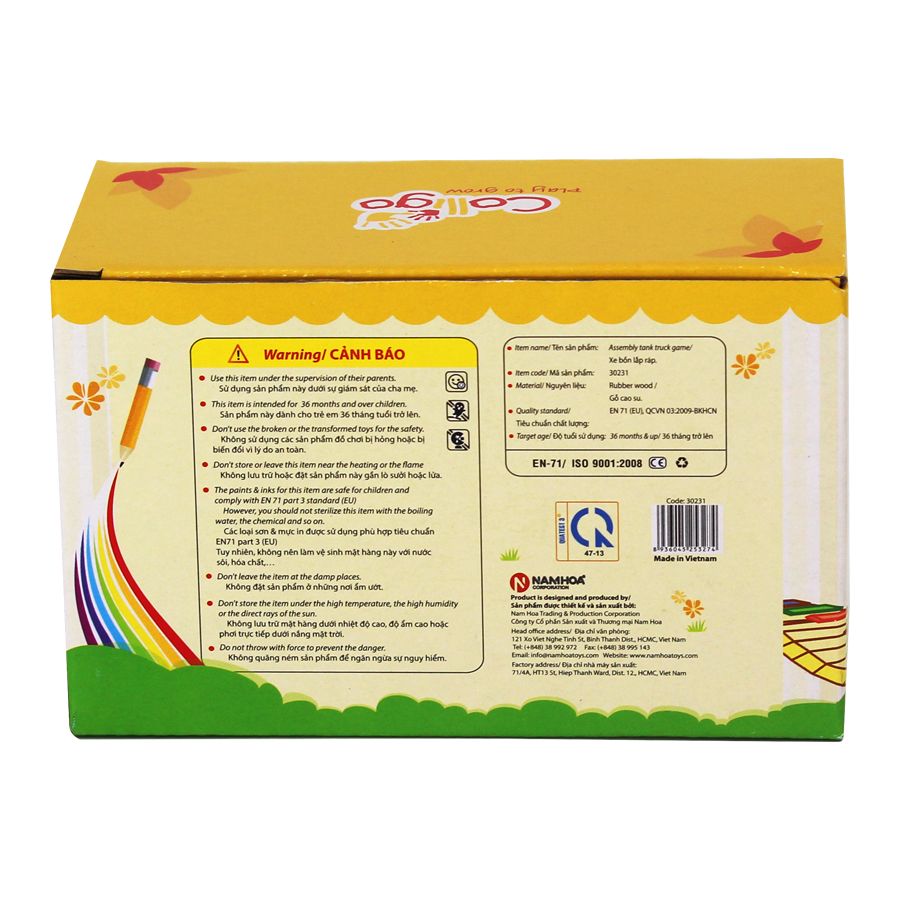 Đồ chơi gỗ lắp ghép Xe bồn Colligo 30231