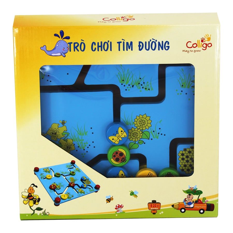 Đồ chơi gỗ Bảng mê cung sinh vật biển Colligo 81287