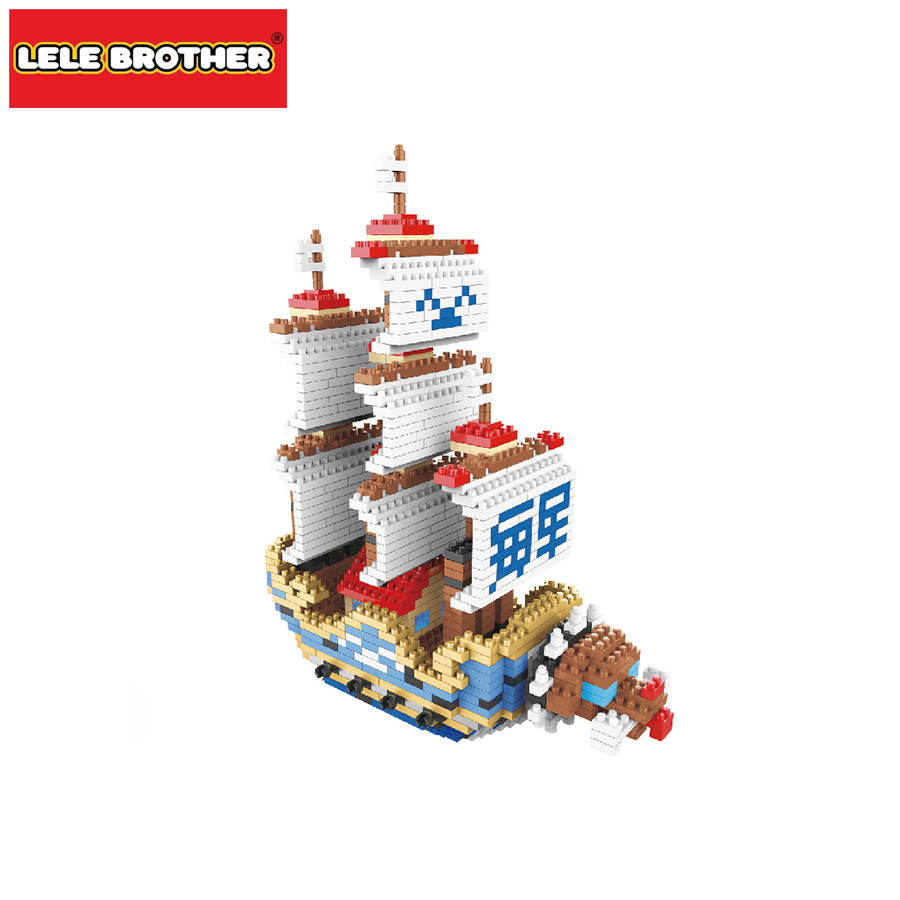 Bộ Lắp Ráp Tàu Chiến Đảo Hải Tặc Lele Brother One Piece Marine Warship 8267 (1060 Chi Tiết)