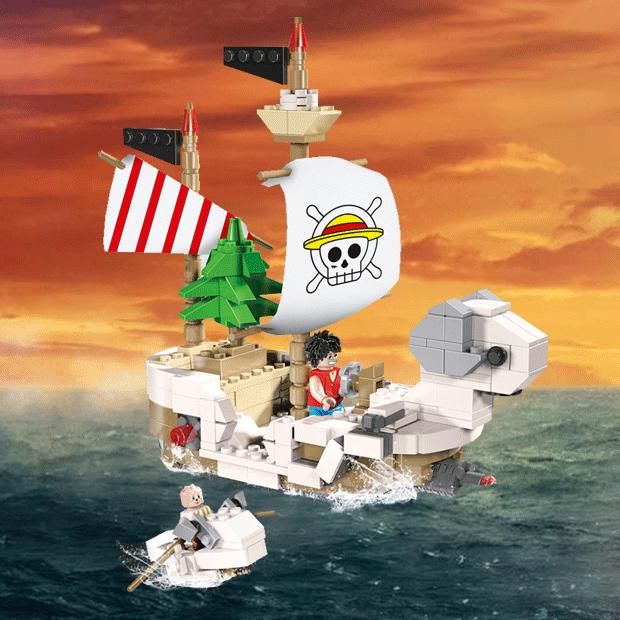 Đồ chơi lắp ráp GOLDEN MERRY - Lele Brother - ONE PIECE PIRATE SHIP - 8502
