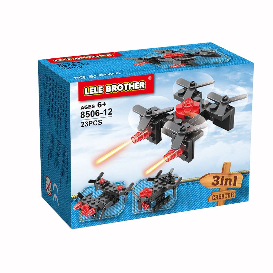 Hộp lẻ bộ lắp ráp Thiết bị quân sự mini Lele Brother 8506