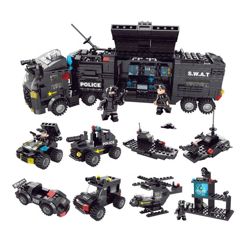 Hộp lẻ Bộ Lắp Ráp Biệt Đội S.W.A.T Lele Brother 8522