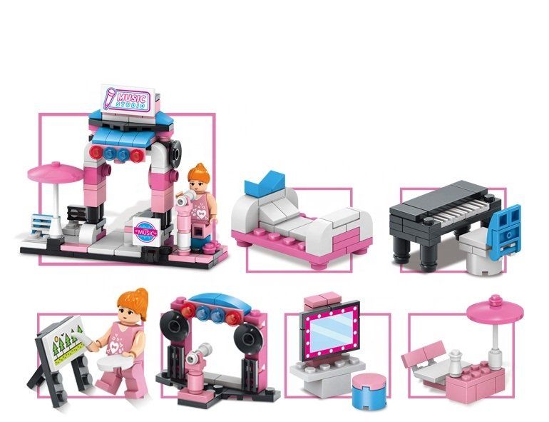 Bộ lắp ráp phòng ngủ công chúa Lele Brother 8527