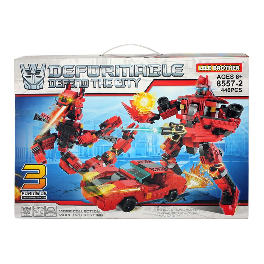 Bộ lắp ráp Robot biến hình Transformers Ratchet 3in1 Lele Brother 8557-2 (446 chi tiết)