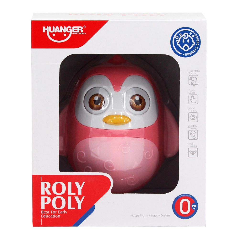 Đồ chơi lật đật chim cánh cụt hồng Huanger HE0202 (có âm thanh)
