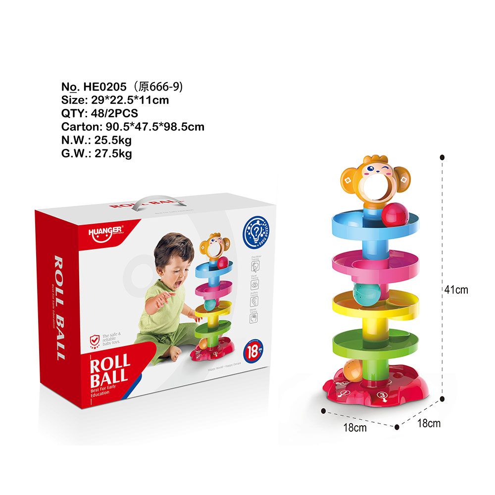 Đồ chơi xếp tháp thả bóng 5 tầng Huanger HE0205
