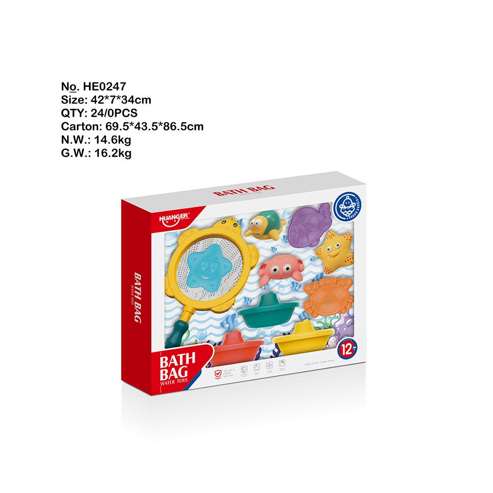 Set 10 món đồ chơi nhà tắm Huanger HE0247