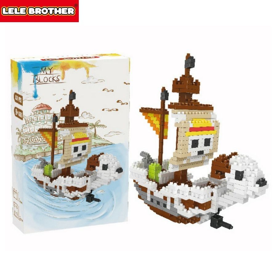Bộ lắp ráp Tàu chiến Đảo hải tặc One Piece Golden Merry Lele Brother 6282