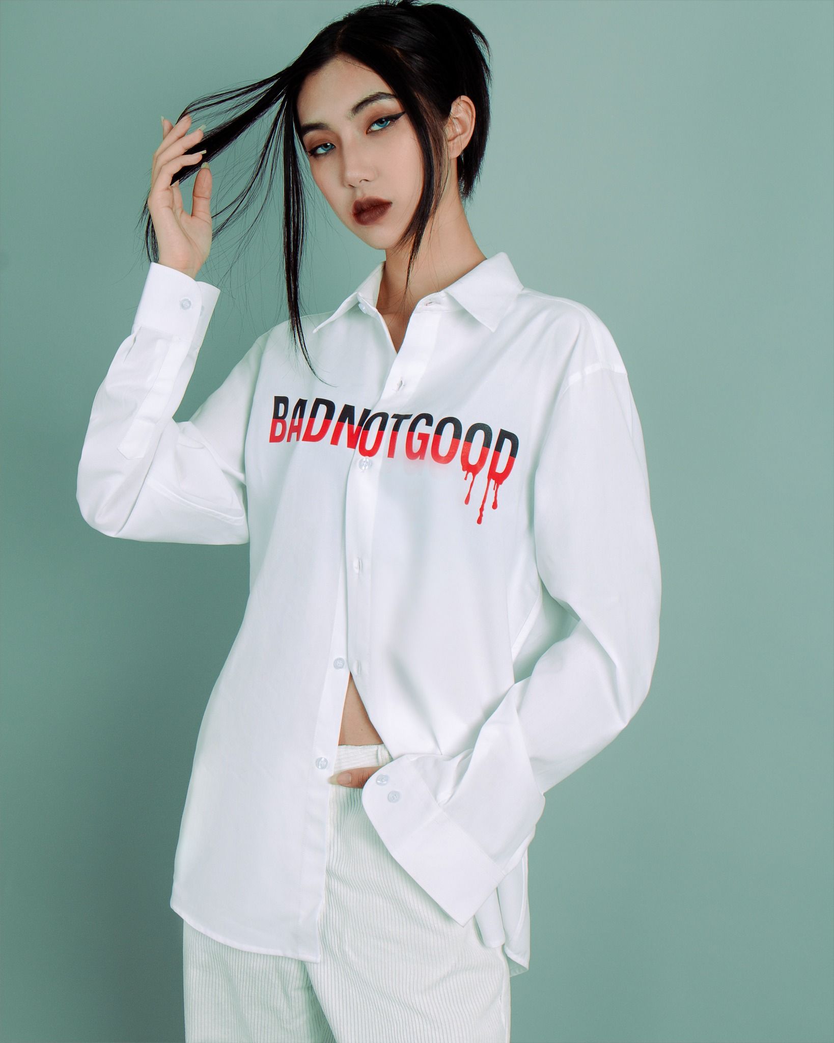 SƠ MI DÀI TAY BLEEDING *Trắng
