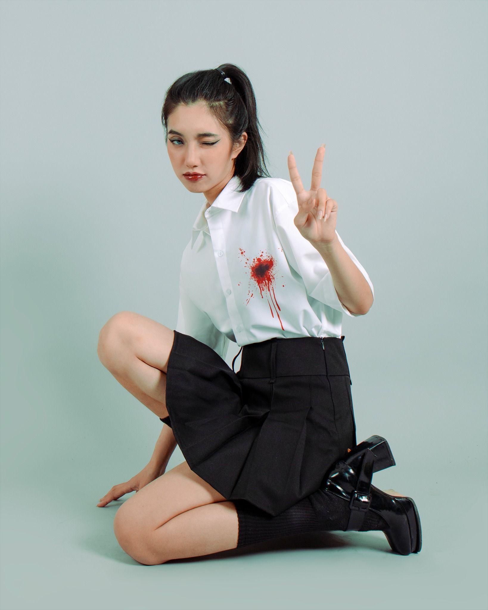 SƠ MI NGẮN TAY Heartshot *Trắng