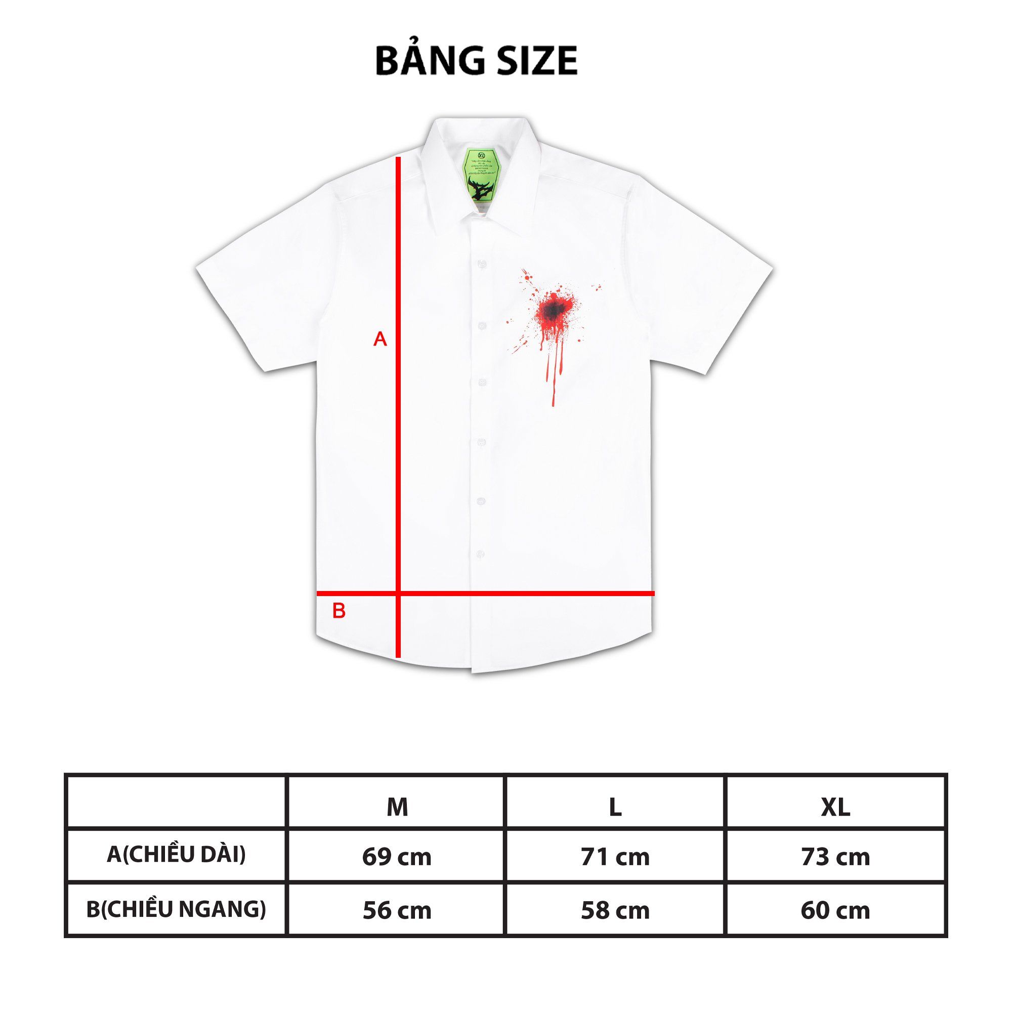 SƠ MI NGẮN TAY Heartshot *Trắng