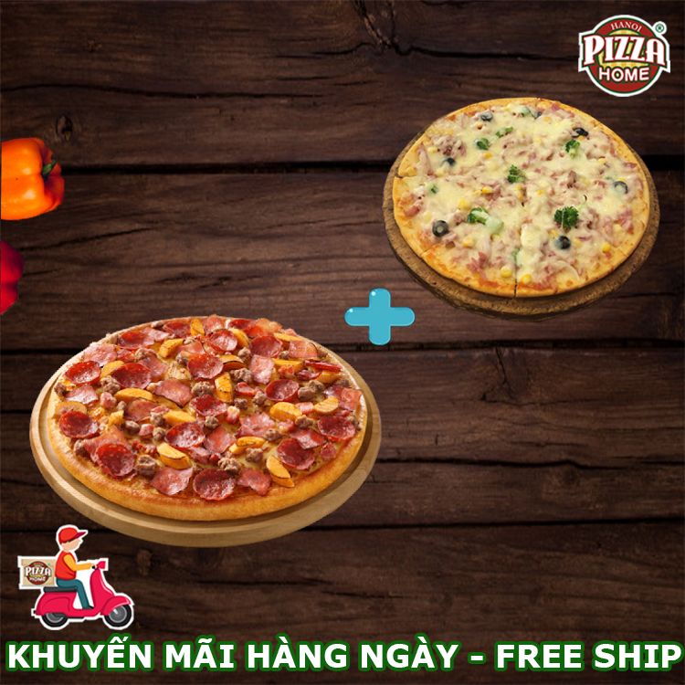  Combo Thứ 5: Pizza xúc xích + Pizza Home đặc biệt 