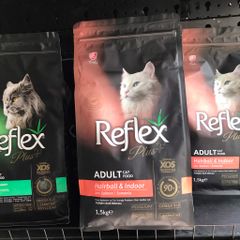Thức ăn cho mèo trưởng thành Reflex Plus Adult Indoor Cat Food Hairball Salmon 1,5kg