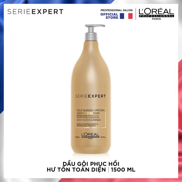 Dầu Gội Phục Hồi Hư Tổn Toàn Diện Serie Expert Absolut Repair Gold 1500 Ml