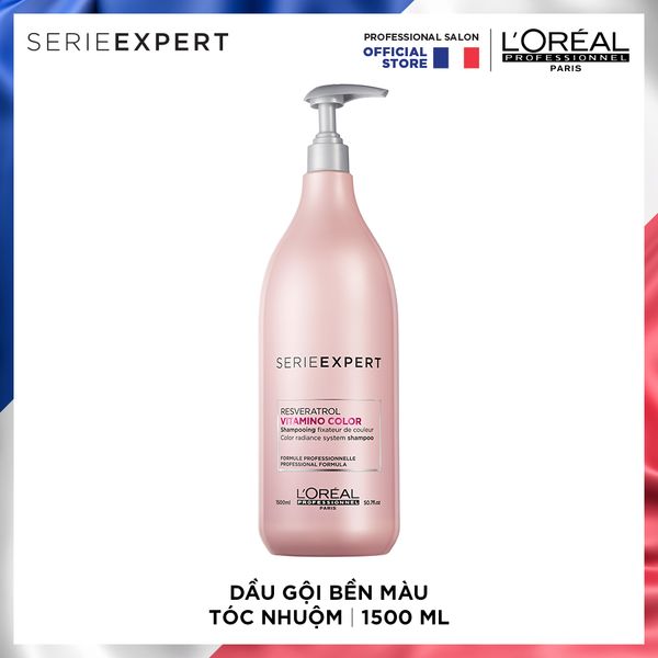 Dầu Gội Bền Màu Tóc Nhuộm Serie Expert Vitamino Resveratrol 1500 ml