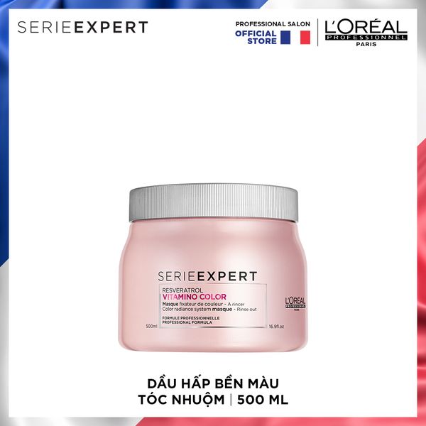 Dầu Hấp Bền Màu Tóc Nhuộm Serie Expert Vitamino Resveratrol 500 ml