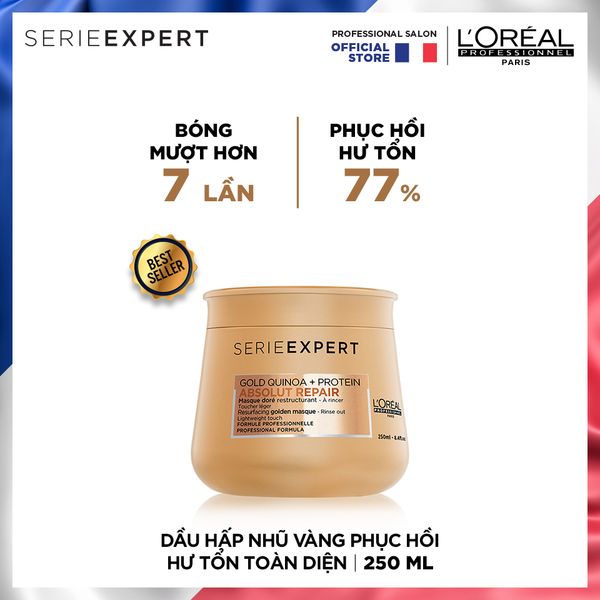 Dầu Hấp Nhũ Vàng Phục Hồi Hư Tổn Toàn Diện Serie Expert Absolut Repair Gold 250 ml