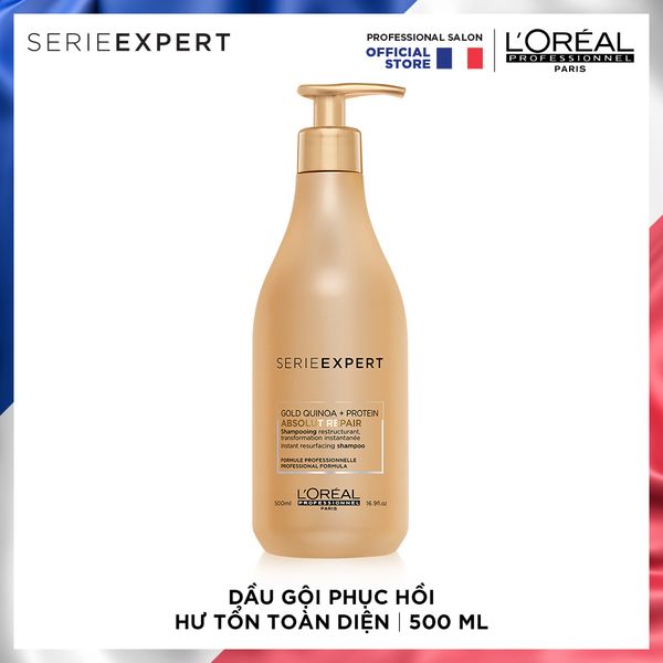 Dầu Gội Phục Hồi Hư Tổn Toàn Diện Serie Expert Absolut Repair Gold 500 Ml