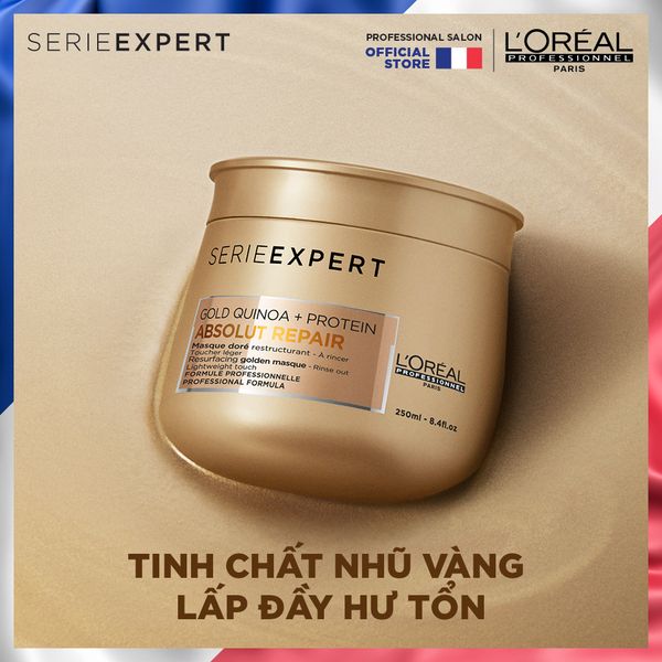 Dầu Hấp Nhũ Vàng Phục Hồi Hư Tổn Toàn Diện Serie Expert Absolut Repair Gold 250 ml