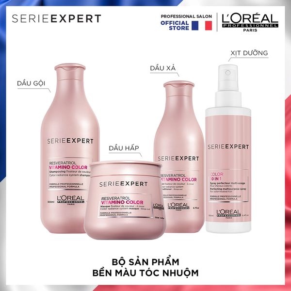 Dầu Hấp Bền Màu Tóc Nhuộm Serie Expert Vitamino Resveratrol 250 ml